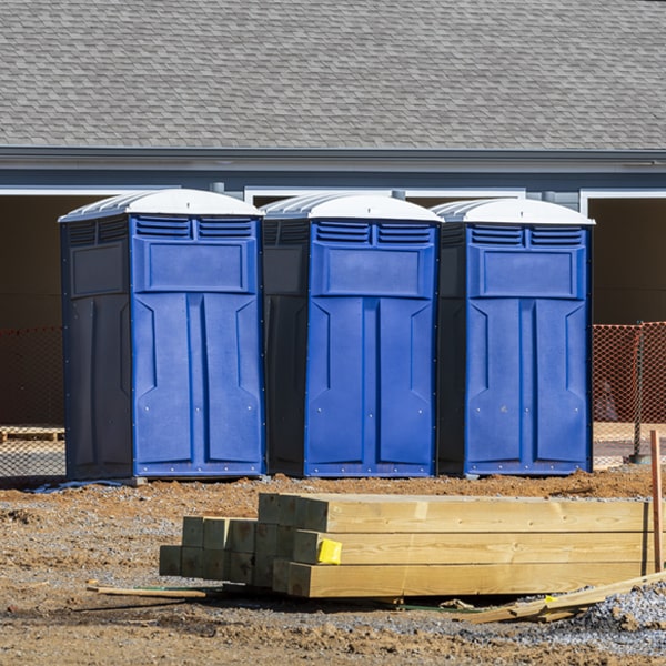 how often are the porta potties cleaned and serviced during a rental period in Wyola Montana